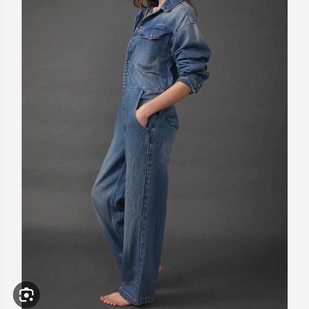 We the Free Denim Jumpsuit
